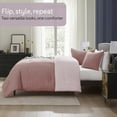 thumbnail image 2 of Virtu Comforter Sets, All Season Lightweight Reversible Full Size Comforter Sets, 3-Pc Bedding Sets, Pink/Plush pink, 2 of 8