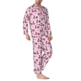 thumbnail image 2 of Bingfone Men's Pajama Set 2 Piece Loungewear PJs, Long Sleeve with Pajama Pants-Bike with Donut Wheels, 2 of 7