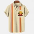 thumbnail image 5 of Camisas para hombre, ropa hawaiana, camisa informal con estampado de árbol de coco en 3D, ropa para mujer, camisa de un solo pecho, blusas con solapa 6XL, 5 of 5