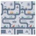 thumbnail image 2 of Safavieh Tacoma Kids Alphabet Neighborhood Streets Area Rug, Ivory/Gray, 5' x 5' Square, 2 of 11