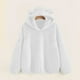 thumbnail image 2 of Sudadera con capucha larga,Suéter de pijama para mujer, manga larga con bolsillo, suave forro polar, ropa de estar en casa cómoda, sopatenor, 2 of 9