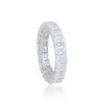 thumbnail image 2 of 5.15 TCW Solid 18Kt White Gold SI Clarity HI Color Emerald Cut Diamond Eternity Band Ring Gold Shop Indian Jewelry, 2 of 4
