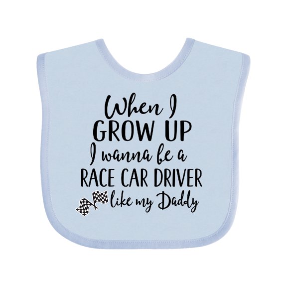 Inktastic Future Race Car Driver Like Daddy Boys Baby Bib
