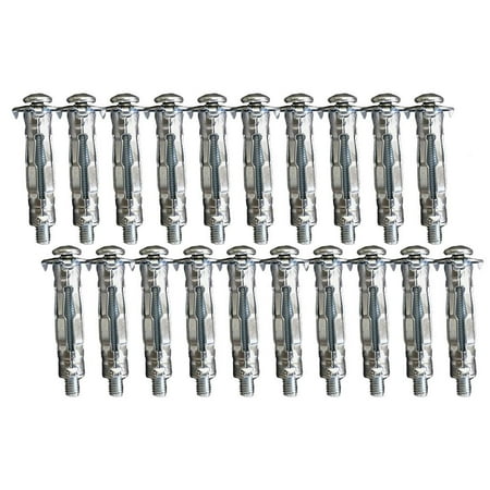 

20pcs /M5/M6 Wall Anchor Metal Setting Tool Hollow Drive Wall Anchor Screws Kit for Cavity Anchor Plasterboard Fixing - 5x37