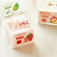 thumbnail image 2 of Inteprter Taza de cristal de caja de leche cuadrada Kawaii, caja de leche sin olor y no tóxica, forma de caja de leche Cocina y Comedor Durazno 301-400ml, 2 of 6