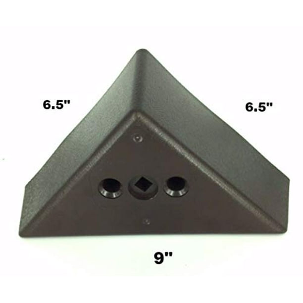 Profurnitureparts 3 Tall Triangle Corner Plastic Sofa Legs In Brown Set Of 4 Tall Triangle Corner Plastic Sofa Legs