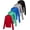 Black/Green/Royal/Grey/Red, variant on iXtreme Boys' Active T-Shirts - 5 Pack Performance Dry Fit Long Sleeve Sports Tees for Boys (6-18)