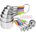 thumbnail image 5 of New Version! 11 Piece Measuring Cups And Spoons Set by Laxinis World | Sturdy Stainless Steel Stackable 6 Cups and 5 Spoons with Soft Silicone Handles to Measure Dry and Liquid Ingredie, 5 of 7