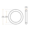 thumbnail image 4 of Uxcell 14mm OD 9.2mm ID 2.4mm Width Silicone Seal O-Rings White 50 Pack, 4 of 5