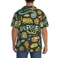 thumbnail image 5 of Naloa Colorful Hippie Men's Loose Fit Cuban Collar Short-Sleeve Shirt with Button-down and Chest Pocket for Everyday Wear Outings - 3X-Large, 5 of 7