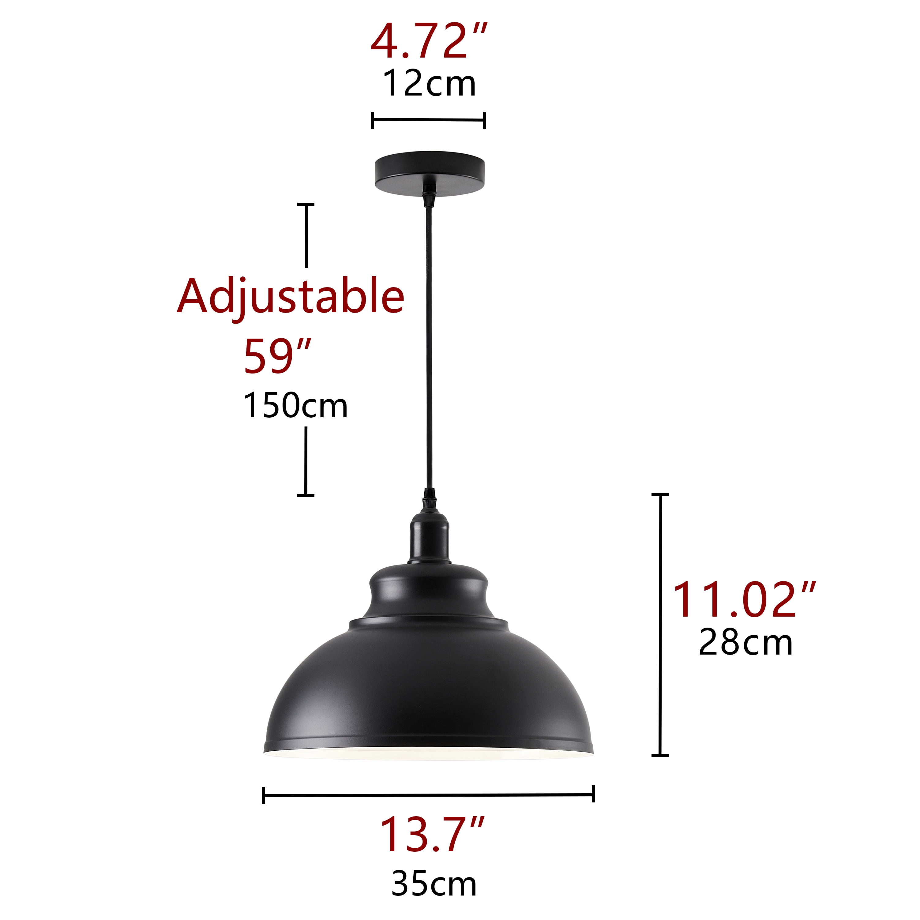 Aiwen Matte Black Pendant Light Modern Light Fixture Hanging Ceiling Lamp Farmhouse Lighting