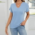 thumbnail image 5 of Youyipin Womens Summer Tops Spring Fashion Short Dolman Sleeve Shirts 2025 Fashion V Neck Outfits Going Out Tops For Women, 5 of 7
