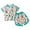 Mint Green, variant on Gubotare Baby Girl Pajamas Children Sleepwears Girls Spring Summer Cartoon Print Short Sleeve Sleepwear Outfits Pajamas Clothes (Purple,Size 6-12 Months)