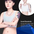 thumbnail image 3 of Sonducket Camiseta sin mangas Tomboy Breast Chaleco Camisa Pecho Binder Trans Adelgazante Ropa interior elástica Vendaje reforzado Mujer Ropa interior Blanco L, 3 of 6