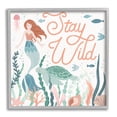 thumbnail image 5 of Stupell Industries Stay Wild Phrase Children's Seafloor Mermaid Tortoise Graphic Art Gray Framed Art Print Wall Art, 17x17, by Laura Marshall, 5 of 5