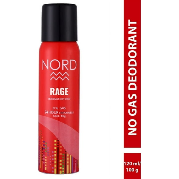 Nord Rage Déodorant Vaporisateur Corporel pour Hommes 120ml, 4.05 Fl.oz. Déo Longue Durée pour Garçons - Fraîcheur 24 Heures & Sans Gaz avec Notes de Fusion d'Agrumes, Ambre, Marine & Musc