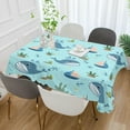 thumbnail image 5 of GZHJMY Dolphin Square Tablecloth, Waterproof Stain Wrinkle Resistant Washable Polyester Table Cover for Picnic Dinner Holiday Kitchen Party Decor, 60 x 60 in Home Decor, 5 of 7