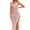 Pink, variant on WTOBBY Women's Asymmetric Hem Chemise, Sheer Mesh Long Nightgown, One-Shoulder Design, Flowy Sleep Dress for Women ,Black L