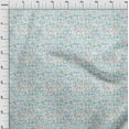 thumbnail image 4 of oneOone Silk Tabby Turquoise Blue Fabric Text Sewing Material Print Fabric By The Yard 42 Inch Wide, 4 of 5