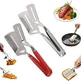 thumbnail image 4 of Pince à Gril en Acier Inoxydable, Poignée Extensible Anti-Brûlure Améliorée de 10 Pouces, Pince à Spatule Robuste 2-en-1, Pince à Pelle Multifonctionnelle Double Face, pour Retourner Steak Poisson Pain BBQ, 4 of 8