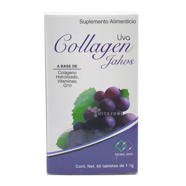 Colágeno Hidrolizado Sabor Uva 60 tabletas JAHV'S JAHV'S JAHVSCOLAGENOUVACAPS