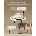 thumbnail image 3 of Taburetes de bar VASAGLE EKHO Collection, giratorios con respaldo, 65 cm, color crema, 3 of 8