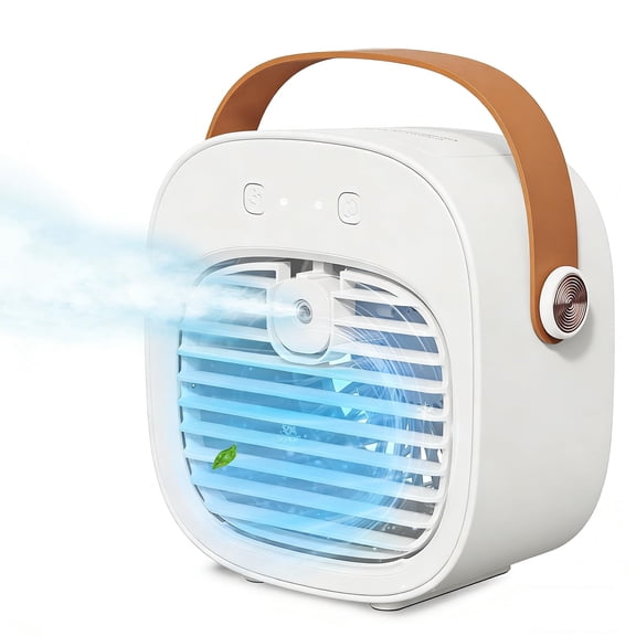6000mAh Rechargeable Mini Air Conditioner, Portable AC for Car | 3 Speeds Personal Air Cooler with Cool Air Spray, Portable Air Conditioner, AC Unit for Room Bedroom Office Outdoor Car