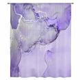 thumbnail image 2 of Purple Marble Sheer Curtains 84 Inches Long, Modern Abstract Waves Silvery Farmhouse Light Filering Curtains, Breathable Simi Curtain Privacy Drapes for Living Room Bedroom Window Treatment, 2 of 9