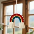 thumbnail image 5 of Rainbow Wall Hanging Handmade Macrame Woven Art Boho for Nursery Kids Room Home Classroom Party Decoration, 5 of 5