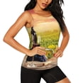 thumbnail image 2 of Xecao Red Wine Glasses print women's scoop neck, loose-fit workout tank tops for the gym., 2 of 9