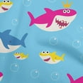 thumbnail image 1 of oneOone Cotton Silk Light Blue Fabric Shark Print Kids Quilting Supplies Print Sewing Fabric By The Yard 42 Inch Wide, 1 of 6