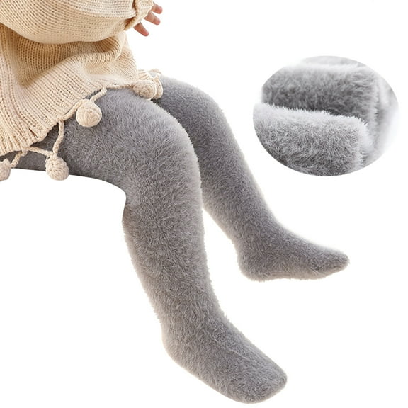 TAIAOJING Toddler Baby Kids Girls Soft Warm Winter Tights Stocking Cotton Full Length Pants Tights Children Leggings Pantyhose Trendy Clothes, 0-3 Months