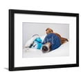 thumbnail image 1 of Dog Sleeping with Alarm Clock and Sleeping Mask, Framed Art Print Wall Art by Javier Brosch Sold by Art.Com, 1 of 5