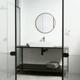 thumbnail image 6 of VIGO Matte Stone Starr Composite Rectangular Vessel Bathroom Sink in White with Amada Faucet and Drain in Brushed Nickel, 6 of 10