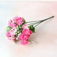 thumbnail image 3 of Home Decoration High-grade Artificial Flowers Fake Flowers 5 Forks 15 Miniature Roses, 3 of 4