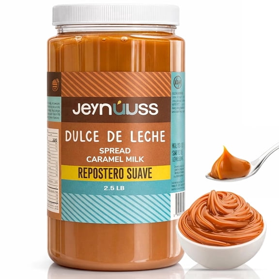Jeynuuss Dulce de Leche Repostero 2.5 lb | Thick Caramel Spread for Cake Filling & Pastry | Gluten & Lactose Free | Contains Dairy
