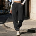 thumbnail image 2 of Tumotour Plus Size Sweatpants for Women Elastic High Waist Cuffed Pants Casual Drawstring Athletic Workout Running Joggers with Side Pockets, 2 of 8