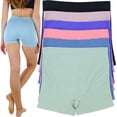 thumbnail image 3 of ToBeInStyle Women's 6 Pack Control Shaping Booty Shorts Boyshorts Seamless Underwear, 3 of 9