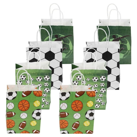 GOOHOCHY Soccer Goodie Bags 12Pcs Rectangular Paper for Adults Events and Birthdays