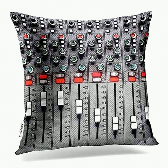 Coussin de Rêve Mixeur Musical - Tuner Drôle 20x20 Pouces Housse de Coussin Décorative en Polyester avec Fermeture Éclair Cachée pour Chambre Canapé