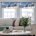 thumbnail image 3 of LALILO Kitchen Curtain Valance Winter Nature Rod Pocket Window Curtain 52"x 18" Set of 2, 3 of 6