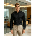 thumbnail image 2 of Men's Dress Shirts Casual Long Sleeve Business Office Wear Top Regular Fit Button Down Shirts Formal Wedding Blouse, 2 of 5