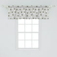 thumbnail image 2 of Ambesonne Entomology Valance Pack of 2, Bumblebees and Orchids, 54"X18", Yellow Charcoal Grey, 2 of 4
