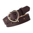 thumbnail image 3 of Baohd Ceinture en Cuir PU pour Femmes Sangle de Taille Réglable pour Pantalons Robe de Soirée Marron, 3 of 9