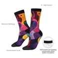 thumbnail image 4 of Cauagu Vibrant Abstract Flow Print Crew Socks for Women and Men,Adult Athletic Running Socks 1-Pair Sports Socks Work Gear Socks with Moisture Wicking, 4 of 6