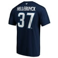 thumbnail image 3 of Men's Fanatics Connor Hellebuyck Navy Winnipeg Jets Authentic Stack Name & Number T-Shirt, 3 of 3