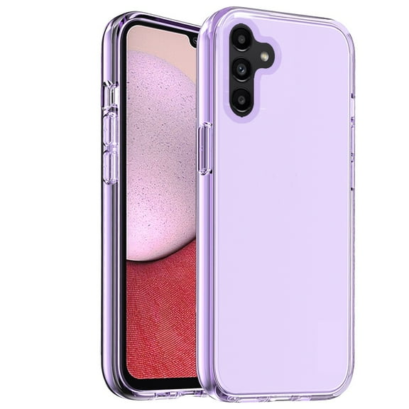 For Samsung Galaxy A14 5G Transparent Shock Absorption Thick TPU Rubber Gel Ultra Thick 3mm Hybrid Protective Slim Back Cover ,Xpm Phone Case [ Purple ]