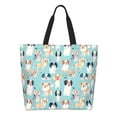 thumbnail image 1 of Disketp Colorful Dog Bolsa Tote Estampada para Mujer, Bolso de Hombro y de Mano para Compras y Viajes, 1 of 8