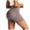 Brown, variant on idosla Scrunch Lifting Shorts for Women V Back Seamless 5" High Waist Workout Gym Compression Spandex Impact Shorts (Purple, L)