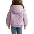thumbnail image 6 of Mitankcoo Girls Hooded Quilted Jacket Full Zip Padded Coat with Pockets Lightweight Warm Winter Outerwear 1-10Y, 6 of 7